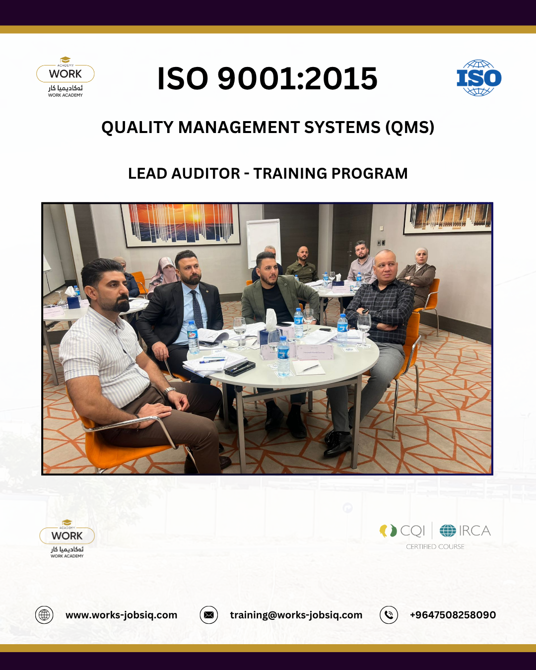 ISO 9001:2015 Lead Auditor Training Course (IRCA | CQI)